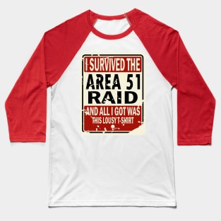 I Survived The Area 51 Raid Baseball T-Shirt